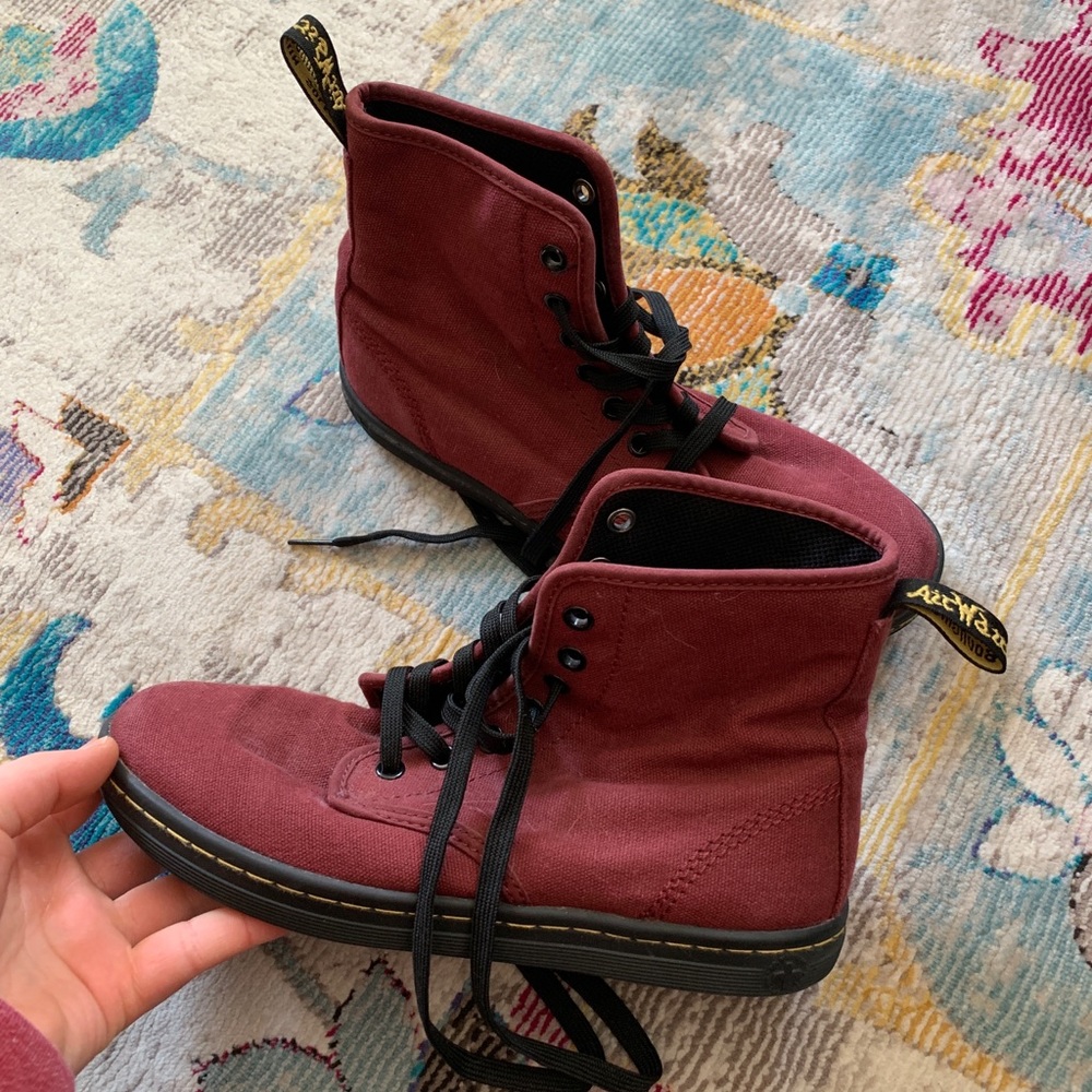 Doc Martens maroon soft boots size 7